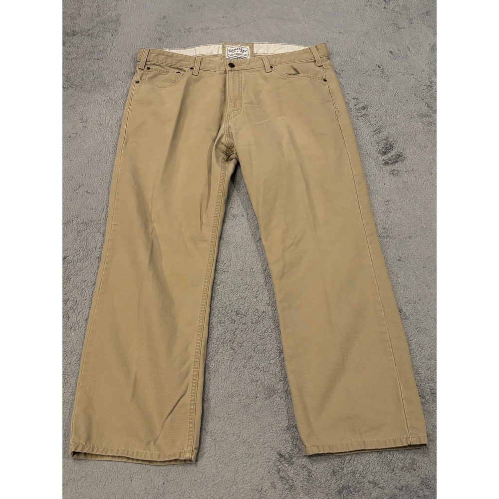 Levi Strauss Signature Pants Mens 38x30 (39x30) Vintage Straight Beige Denim